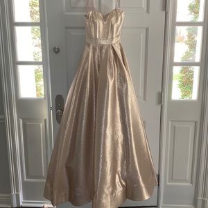 Strapless Rose Gold Dress